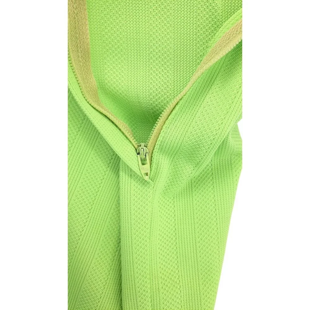 Vintage Handmade Pant Suit Polyester Top Crop Pants Women Large Green 2 Piece - Picture 10 of 16